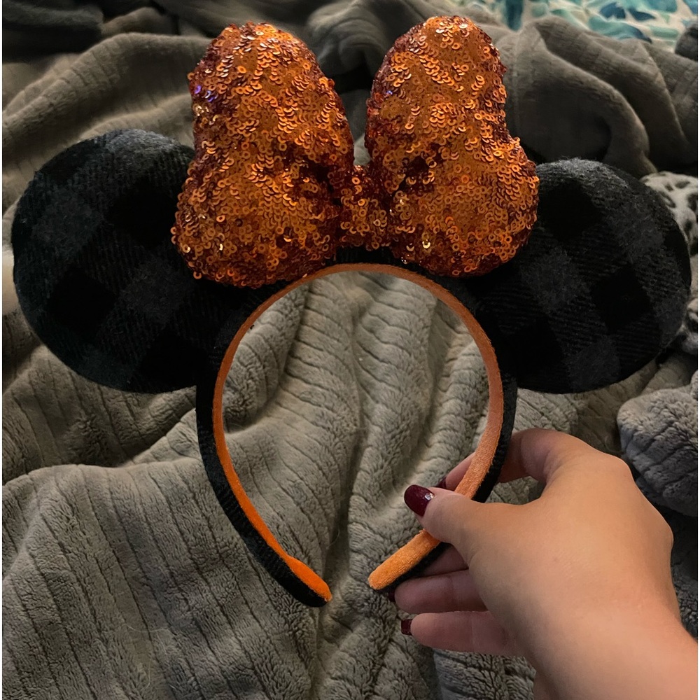 DISNEY Plaid Halloween Minnie Mouse Ears